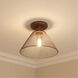 Carver 1 Light 10 inch Copper Patina Semi-Flush Ceiling Light